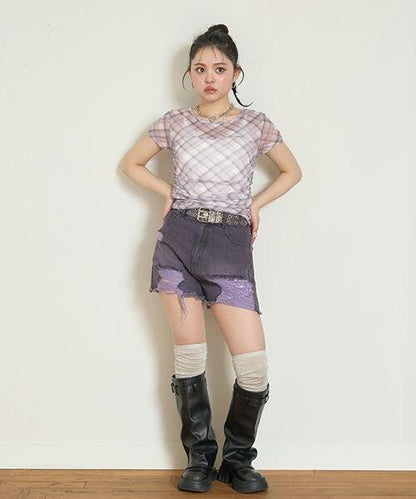 破洞短褲【韓國時尚】