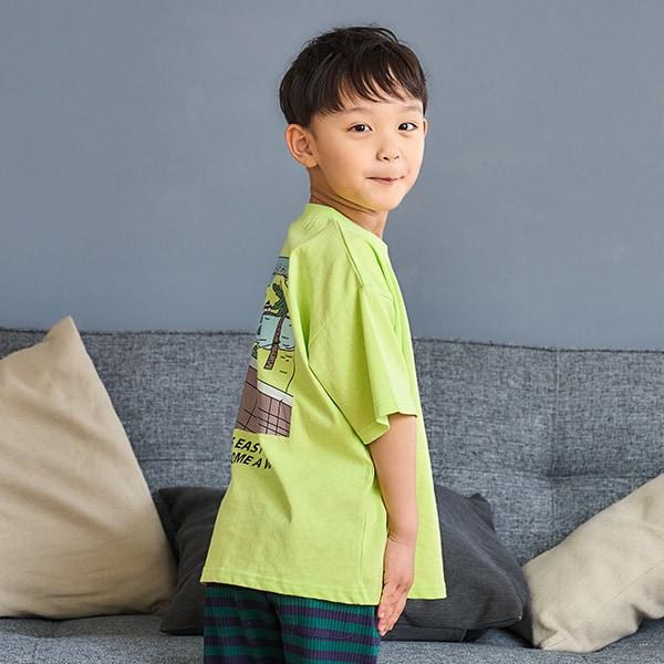 【純棉100%】【365D.】夏日暢享印花寬鬆短袖T恤