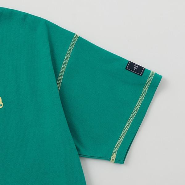 【純棉100%】拼色縫線寬鬆短袖T恤