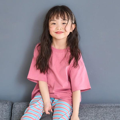 【純棉100%】【365D.】夏日暢享印花寬鬆短袖T恤