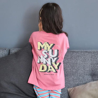 【純棉100%】【365D.】夏日暢享印花寬鬆短袖T恤