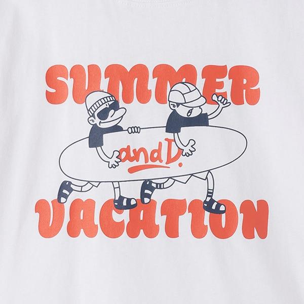 【純棉100%】【365D.】夏日暢享印花寬鬆短袖T恤