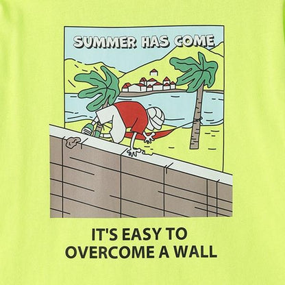 【純棉100%】【365D.】夏日暢享印花寬鬆短袖T恤