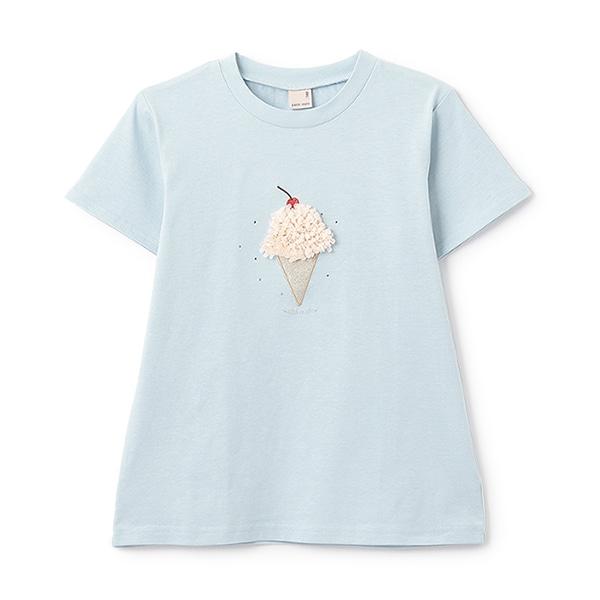 防汙/鏈環 閃亮圖案T恤（青少年）