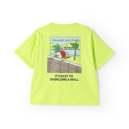 【純棉100%】【365D.】夏日暢享印花寬鬆短袖T恤