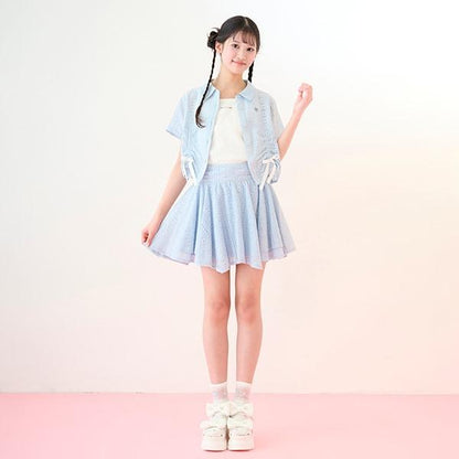 【Nico☆Puchi刊載】拼接材質不規則下襬裙褲