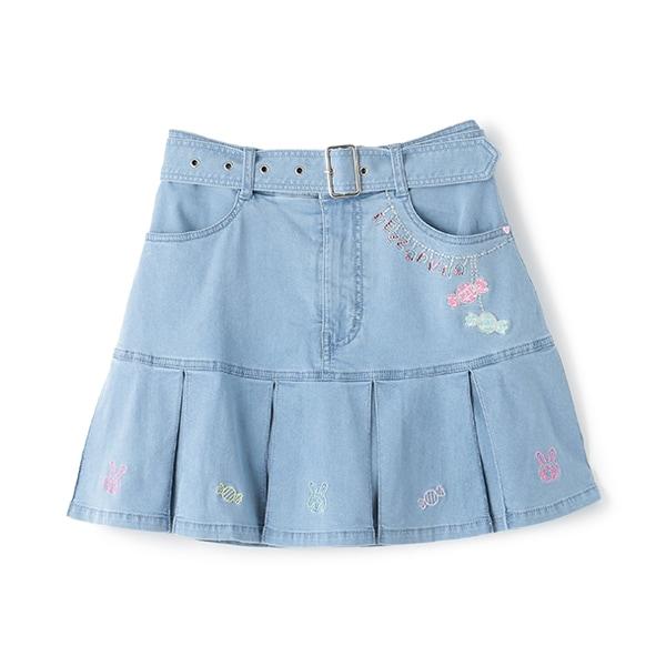 復刻♪ ベリエちゃん刺繡牛仔裙褲