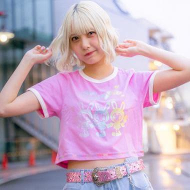 復刻♪ 彩虹貝莉醬拼色邊T恤