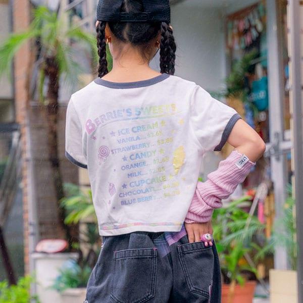 復刻♪ 彩虹貝莉醬拼色邊T恤