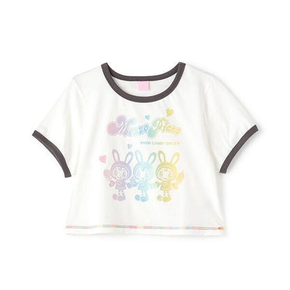 復刻♪ 彩虹貝莉醬拼色邊T恤