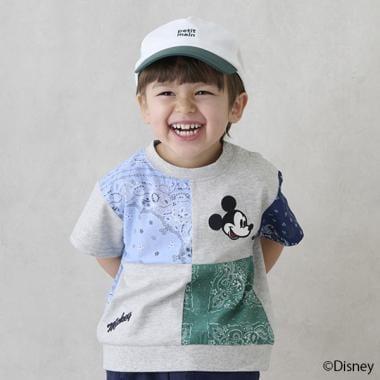 【《迪士尼》】拼接短袖T恤