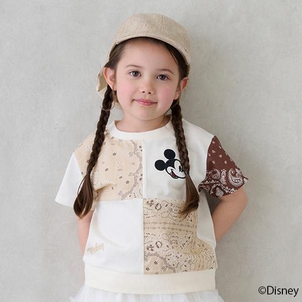 【《迪士尼》】拼接短袖T恤