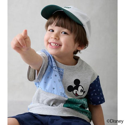 【《迪士尼》】拼接短袖T恤