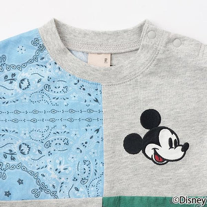 【《迪士尼》】拼接短袖T恤