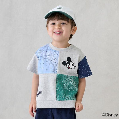 【《迪士尼》】拼接短袖T恤