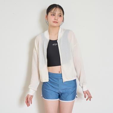 【SWIM】【泳裝】皺褶工藝防曬衣