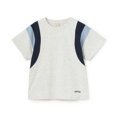 【接觸冷感】袖部拼色T恤（青少年款）