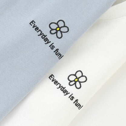 【純棉100%】【365D.】帶有小標誌的套頭衫