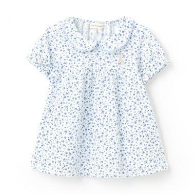 花卉圖案天竺短袖T恤