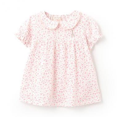 花卉圖案天竺短袖T恤