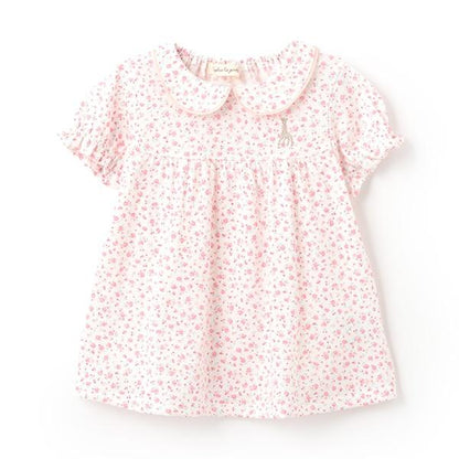 花卉圖案天竺短袖T恤