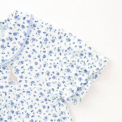 花卉圖案天竺短袖T恤