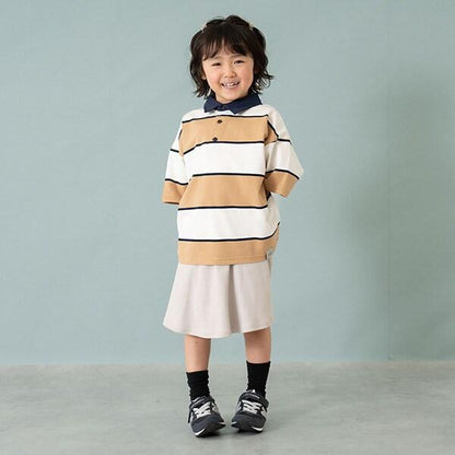 【爸爸同款】兒童翻領橄欖球短袖T恤