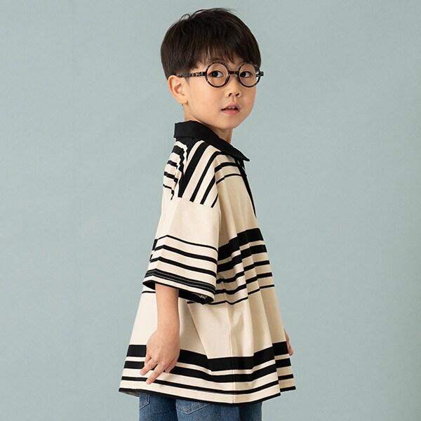 【爸爸同款】兒童翻領橄欖球短袖T恤