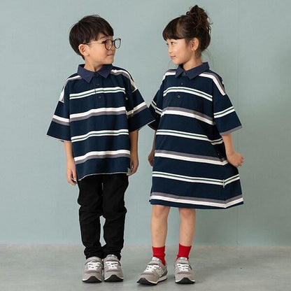 【爸爸同款】兒童翻領橄欖球短袖T恤