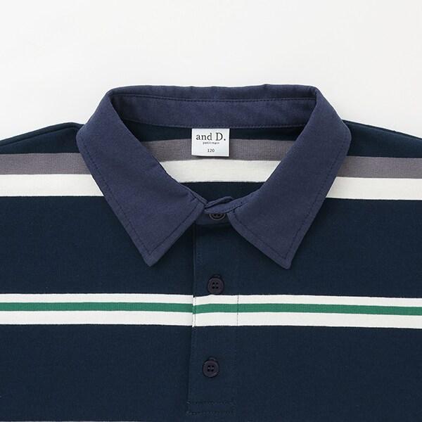 【爸爸同款】兒童翻領橄欖球短袖T恤