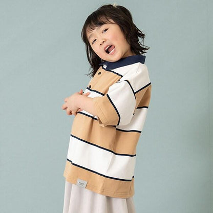 【爸爸同款】兒童翻領橄欖球短袖T恤