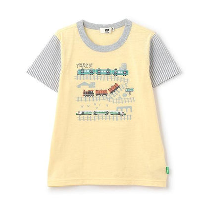 電車刺繡短袖T恤