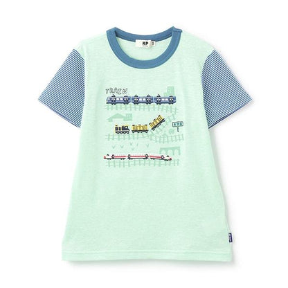 電車刺繡短袖T恤