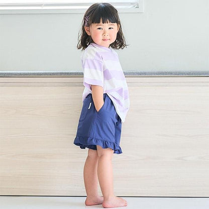 【純棉100%】【365D.】多色條紋寬鬆短袖T恤