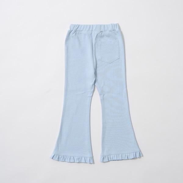 【人氣色補貨】【ともパン】下襬荷葉邊喇叭褲