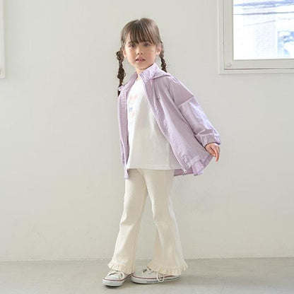 【人氣色補貨】【ともパン】下襬荷葉邊喇叭褲