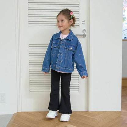 【人氣色補貨】【ともパン】下襬荷葉邊喇叭褲