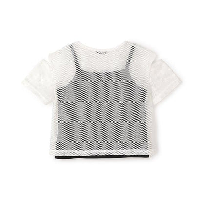 【Nico☆Petit刊載】網眼T恤吊帶套裝