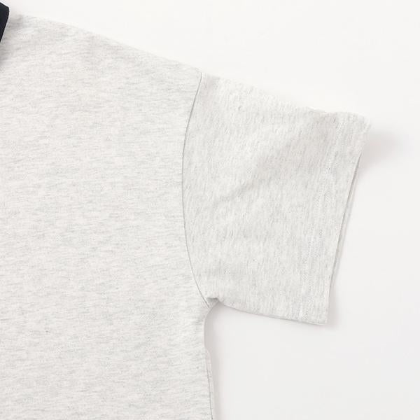 【防汙處理】翻領開襟字母T恤