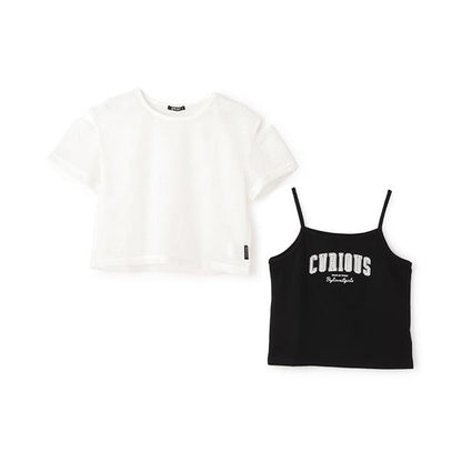 【Nico☆Petit刊載】網眼T恤吊帶套裝