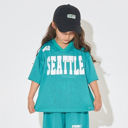 【可成套搭配】V領網眼上衣