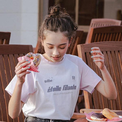 【Nico☆Petit登載】【防汙處理】插肩袖T恤