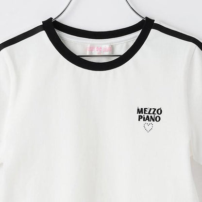 袖部條紋蝴蝶結短袖T恤