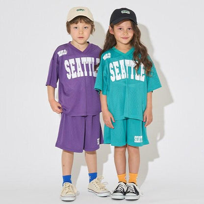 【可成套搭配】V領網眼上衣