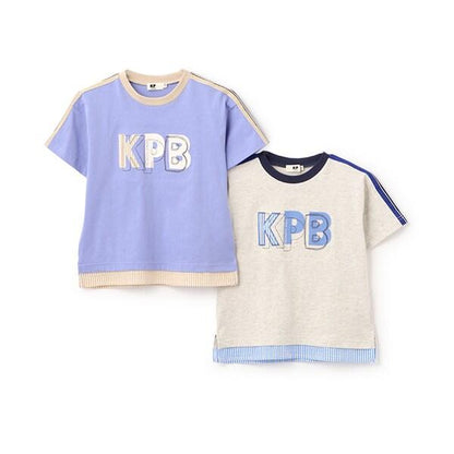 肩部針織帶KPB圖案下襬疊穿T恤