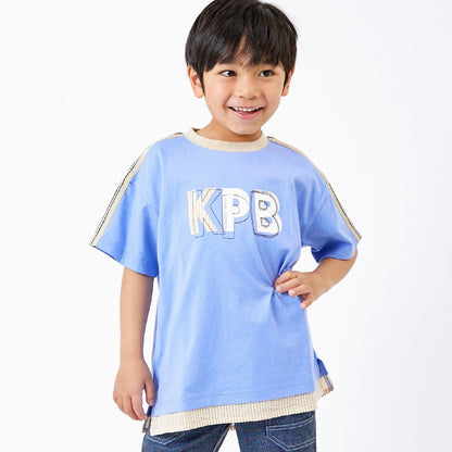 肩部針織帶KPB圖案下襬疊穿T恤