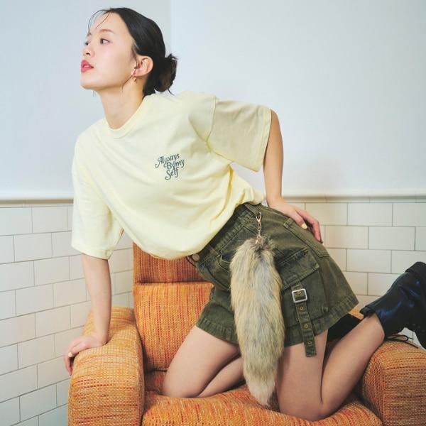 有機棉花卉印花T恤