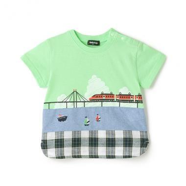 海洋與電車切換短袖T恤