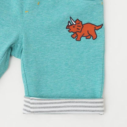 恐龍貼布繡六分褲