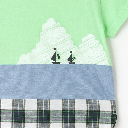 海洋與電車切換短袖T恤